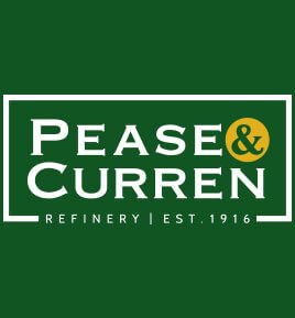 Pease and Curren Refinery Est. 1916 White text on Green Background